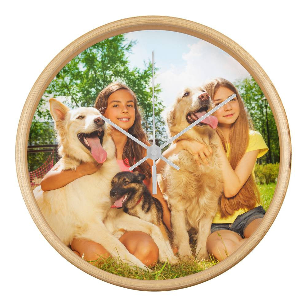 Custom Photo Clock with Wooden Frame