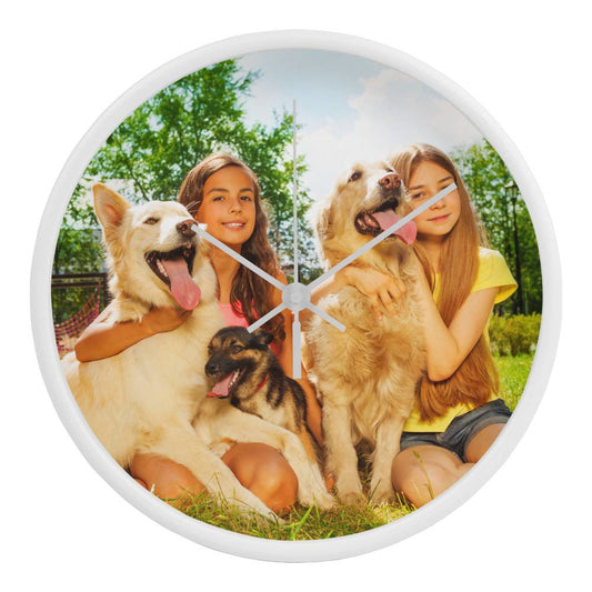 Custom Photo Clock with Wooden Frame