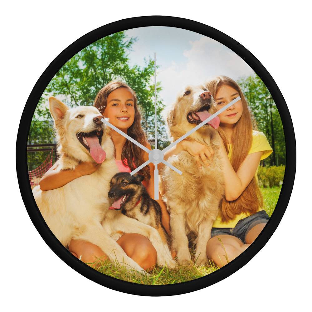 Custom Photo Clock with Wooden Frame