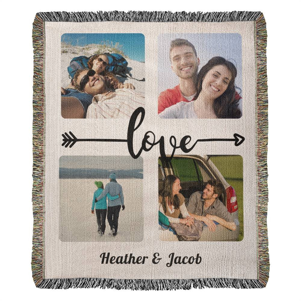 Personalized Love Arrow Blanket