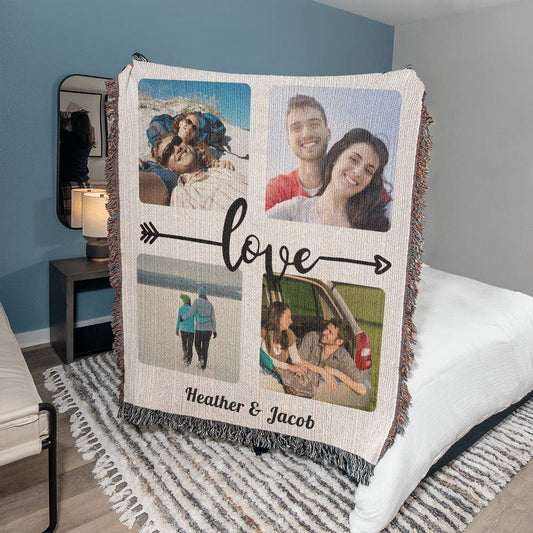 Personalized Love Arrow Blanket