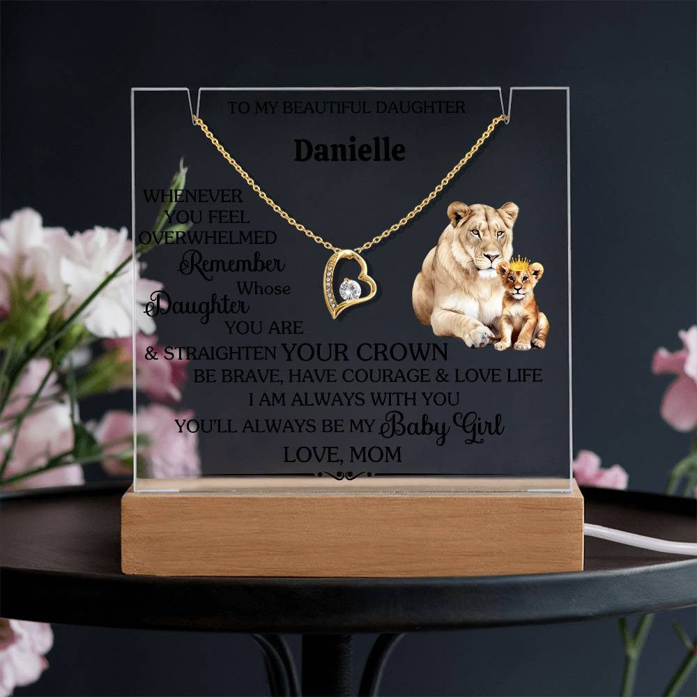 Daughter Nightlight with Necklace