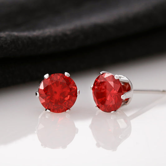 Earrings Red Cubic Zirconia - ONLY SOLD WITH NECKLACES