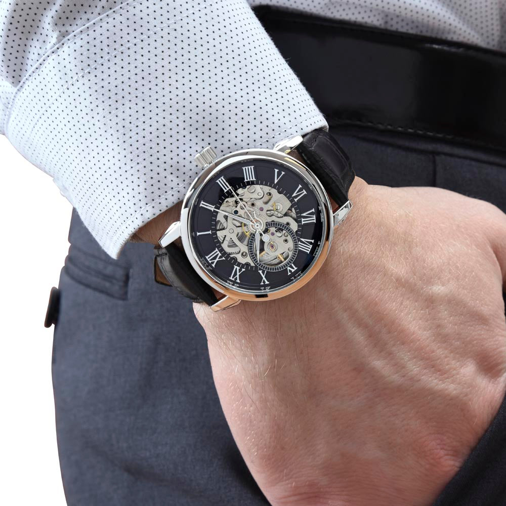 Future Husband Gift | Wedding Gift | Men's Openwork Watch