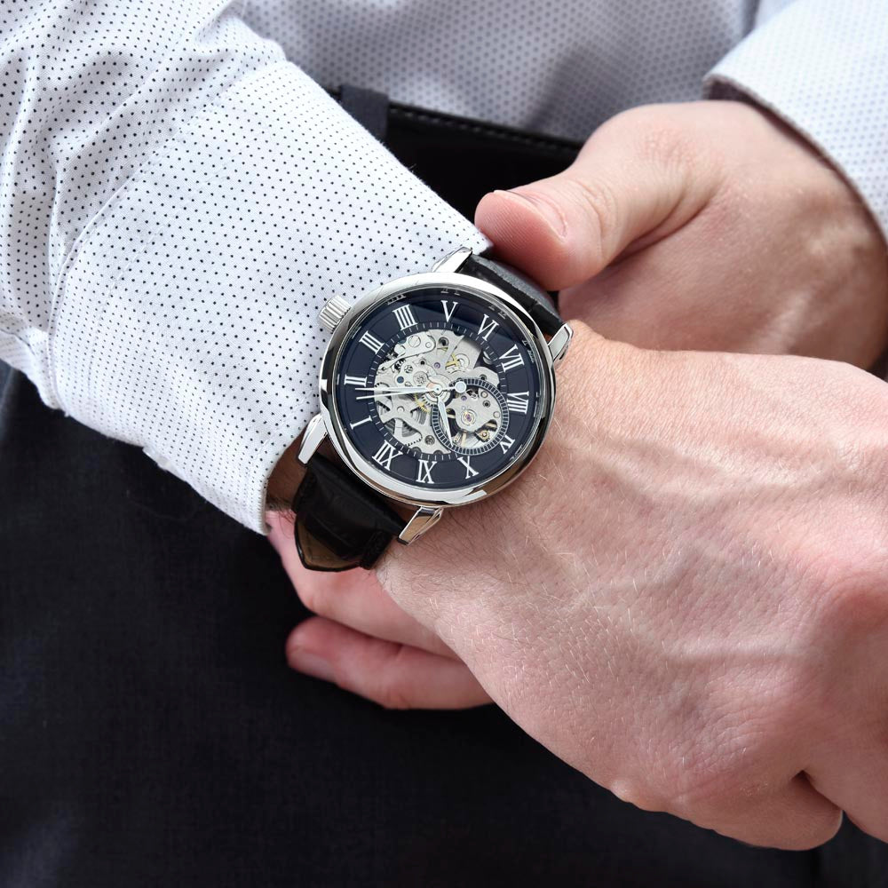 Parent's Gift to Son | Wedding Gift | Men's Openwork Watch