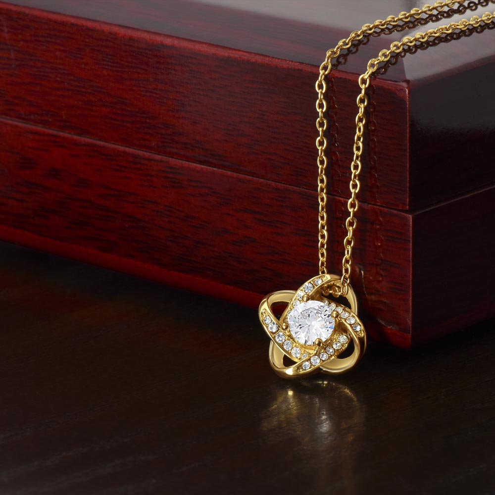 Granddaughter Christmas Love Knot Necklace