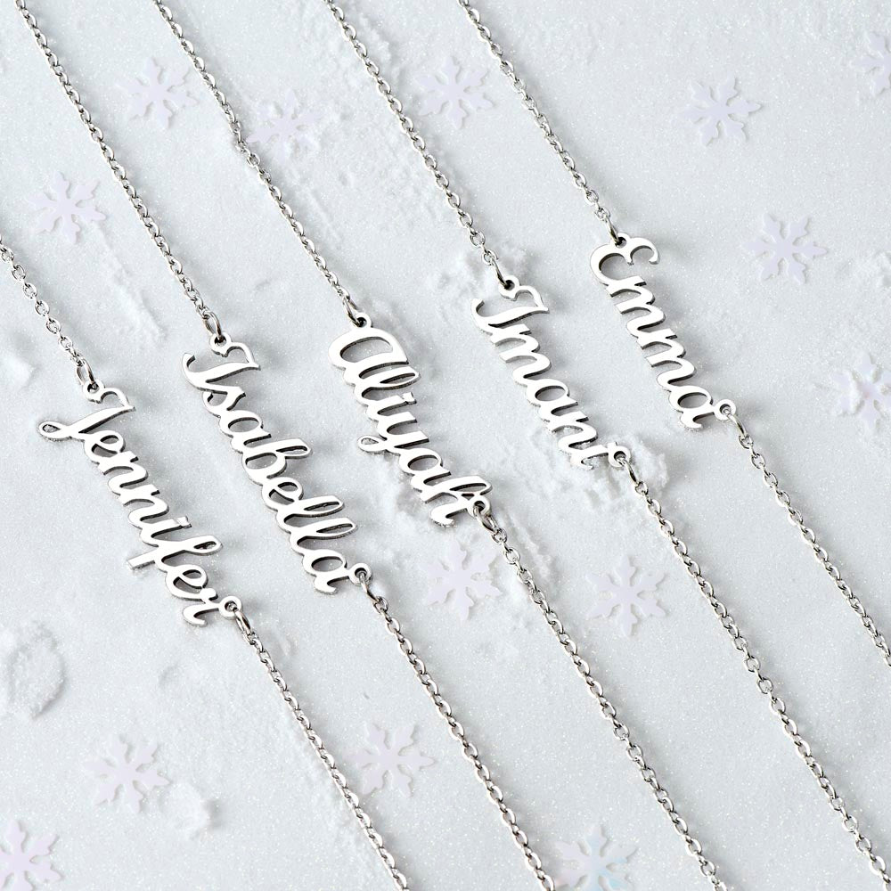 Granddaughter Christmas Name Necklace