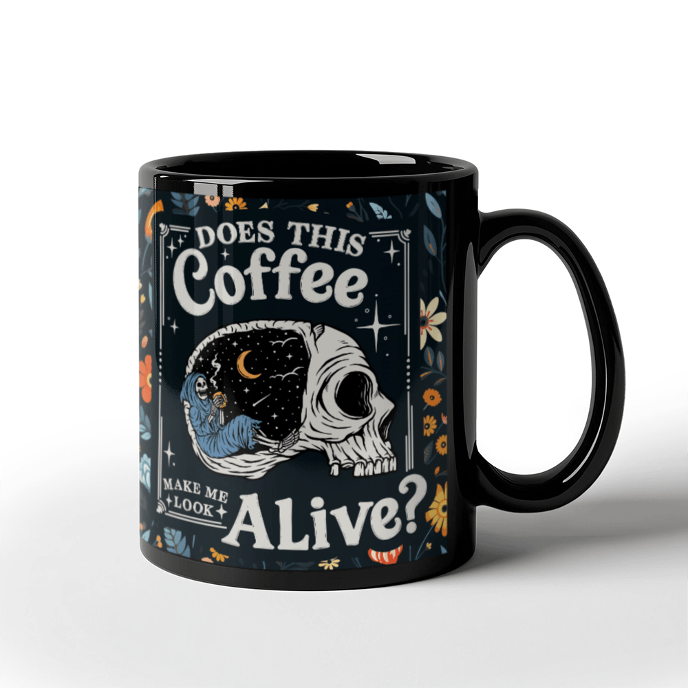 Does this Coffee? Skull Mug