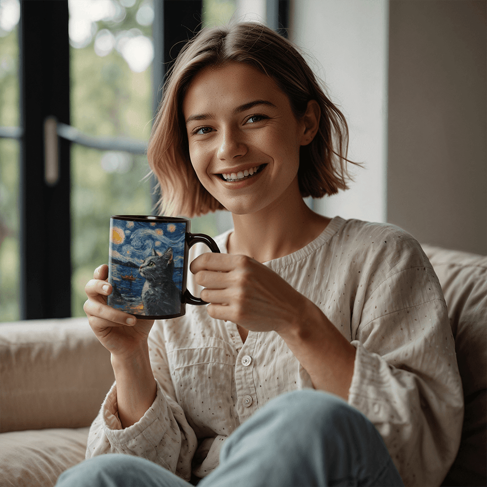 Cats Under the Stars Mug