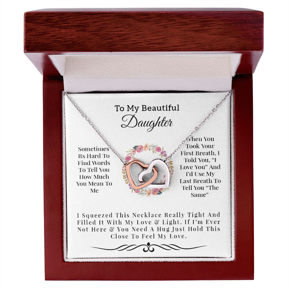 My Beautiful Daughter - Interlocking Hearts Necklace