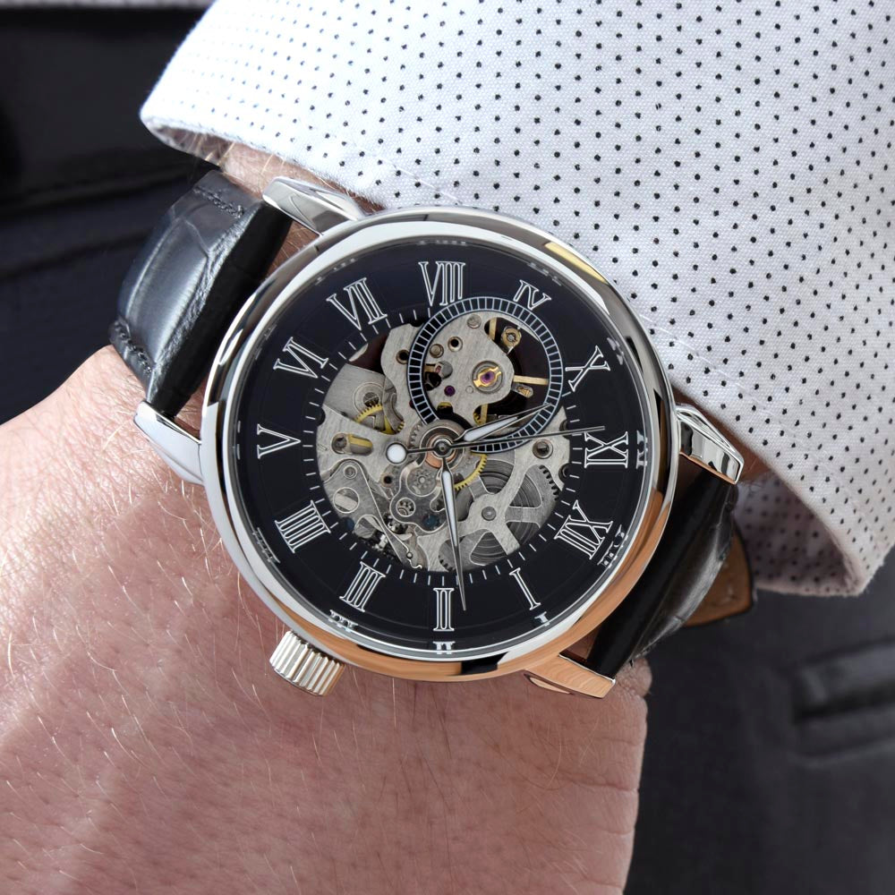 Future Father-in-Law Gift | Wedding Gift | Men's Openwork Watch