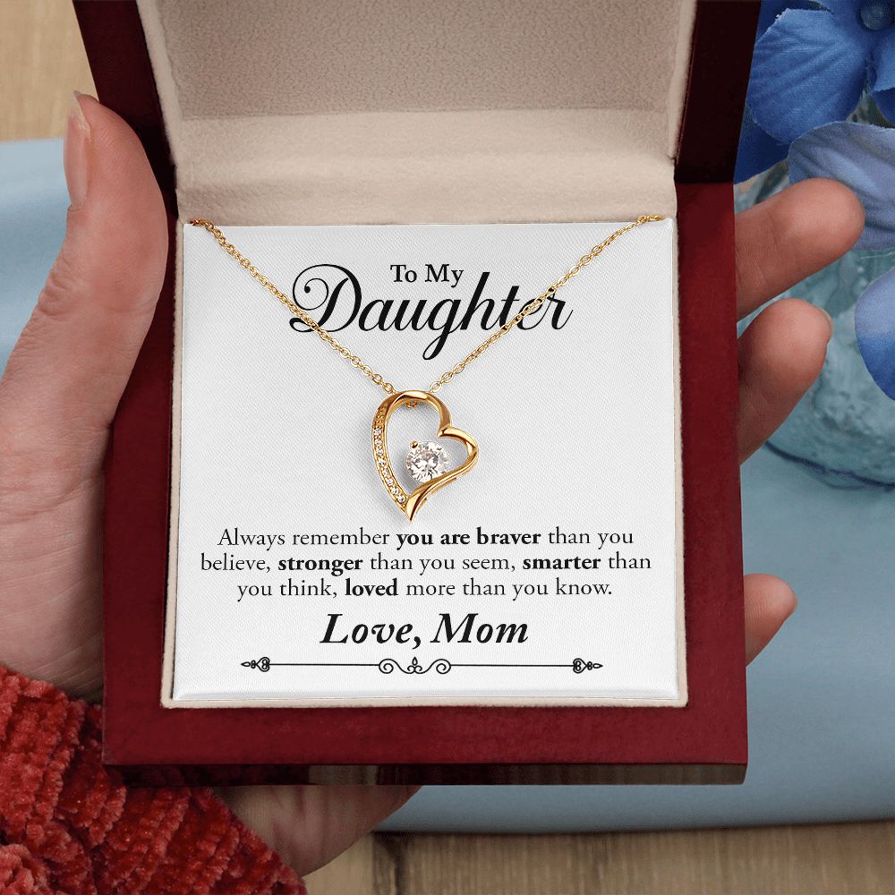 My Daughter | Braver Stronger Smarter - Forever Love Necklace