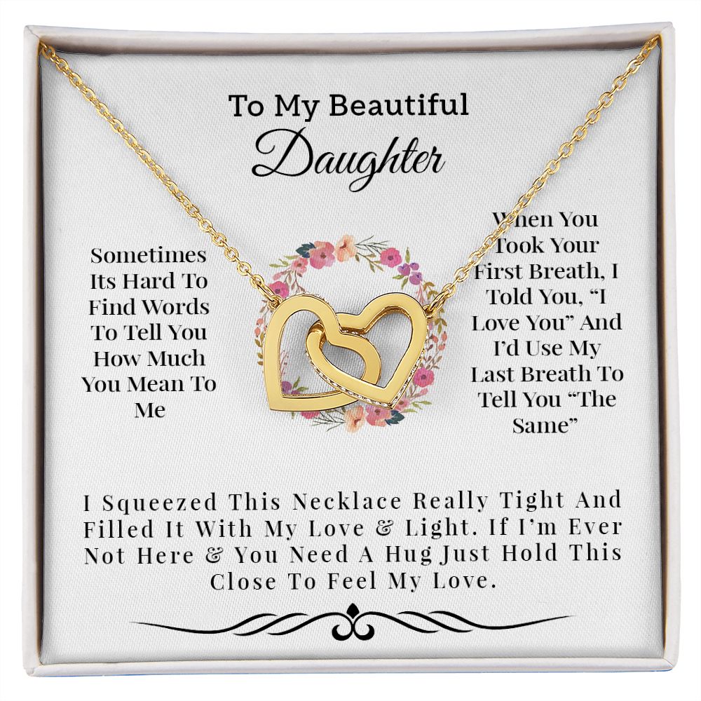My Beautiful Daughter -  Interlocking Hearts Necklace