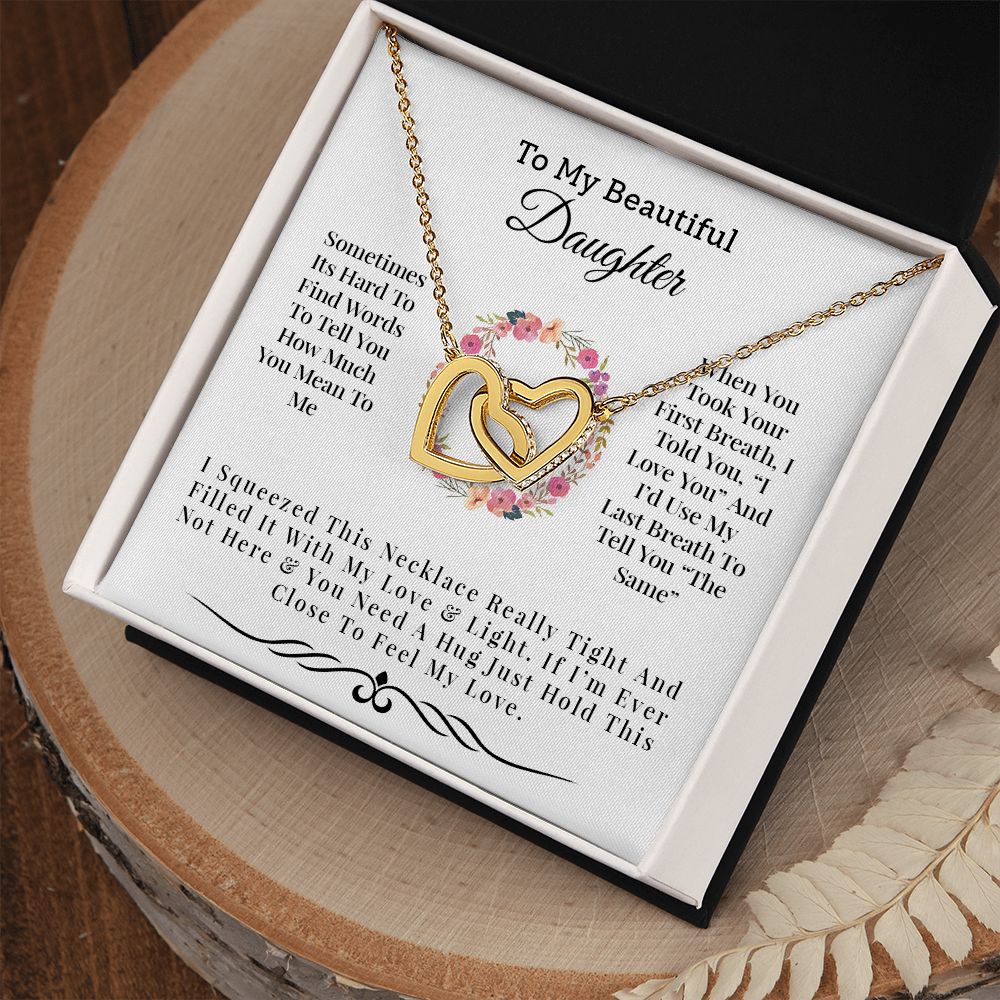 My Beautiful Daughter -  Interlocking Hearts Necklace