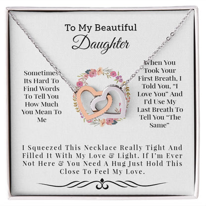 My Beautiful Daughter -  Interlocking Hearts Necklace