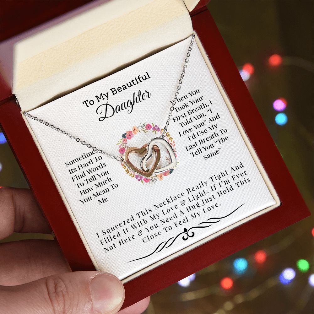 My Beautiful Daughter -  Interlocking Hearts Necklace