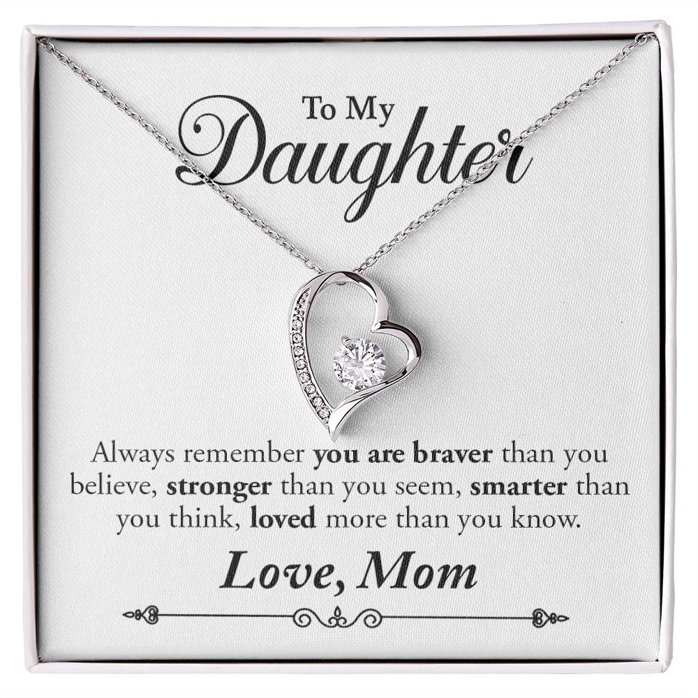 My Daughter | Braver Stronger Smarter - Forever Love Necklace