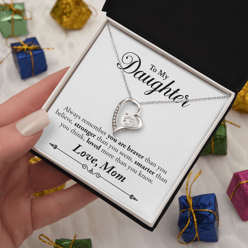 My Daughter | Braver Stronger Smarter - Forever Love Necklace