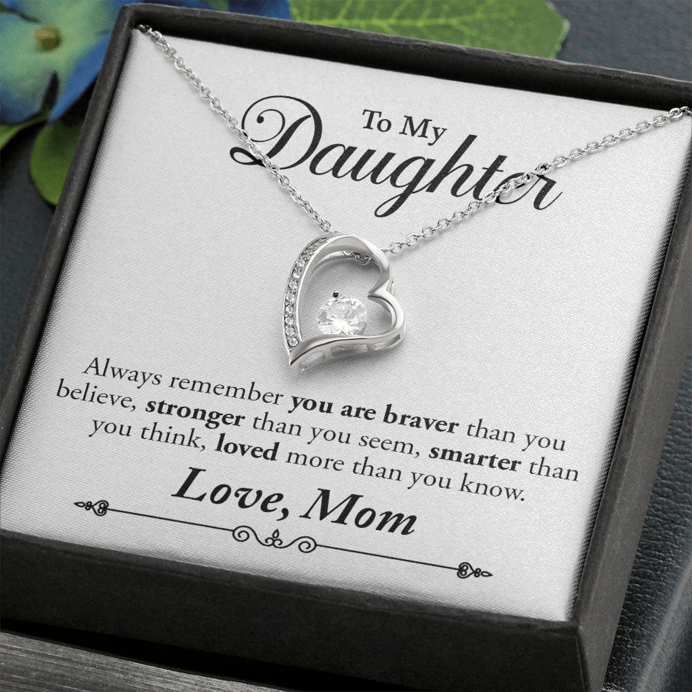 My Daughter | Braver Stronger Smarter - Forever Love Necklace