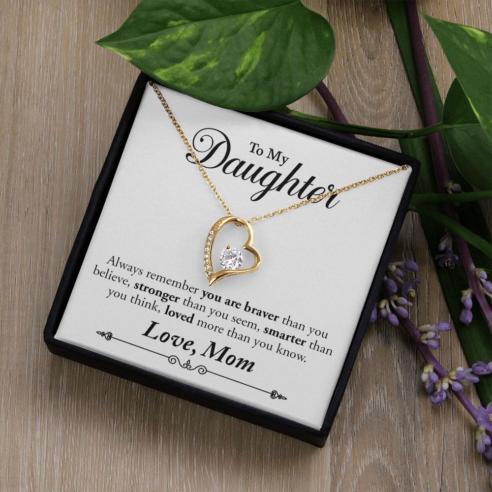 My Daughter | Braver Stronger Smarter - Forever Love Necklace